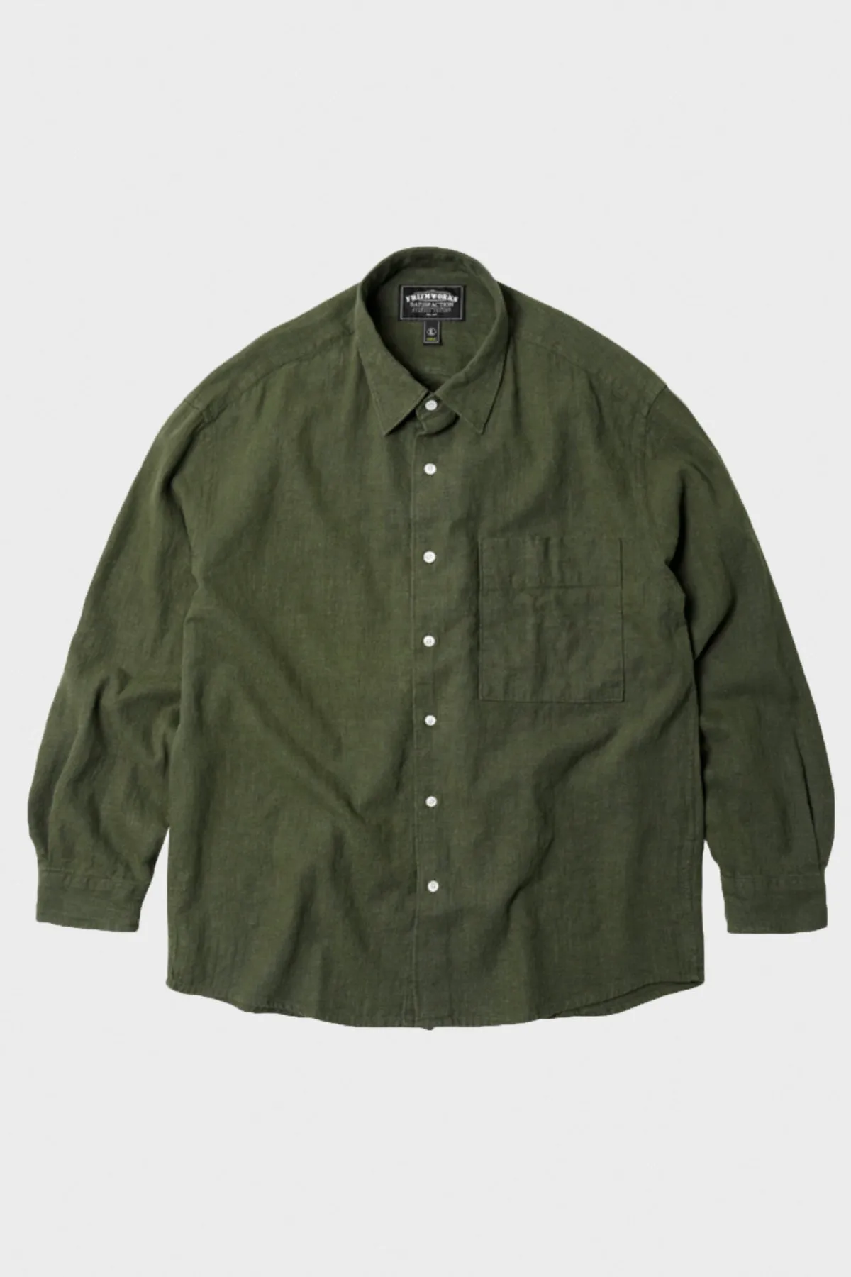 Linen Relaxed Shirt - Olive