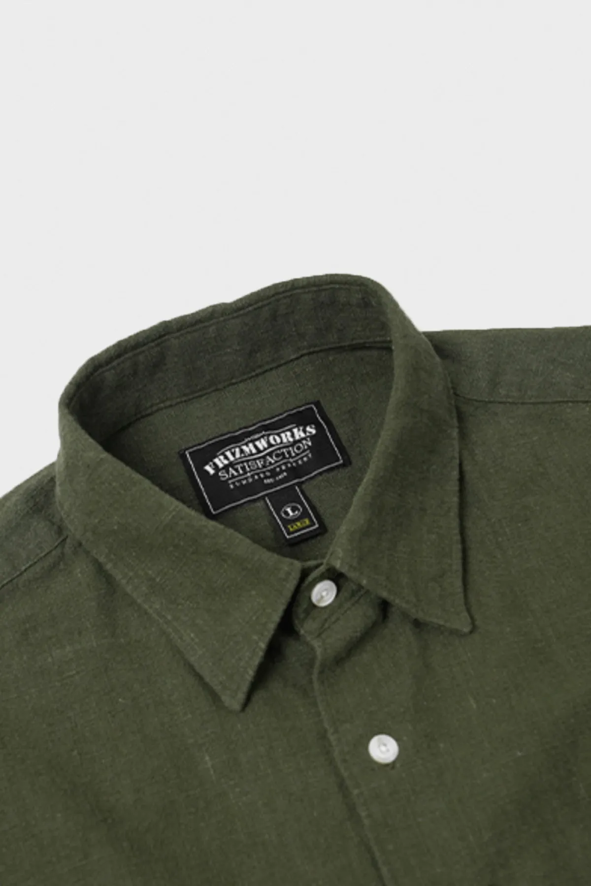 Linen Relaxed Shirt - Olive