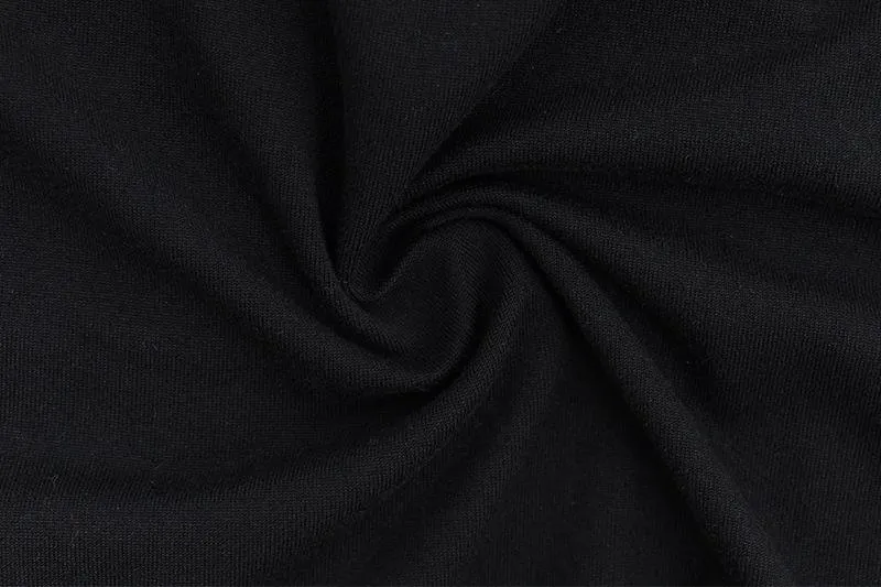 Long sleeve round neck solid backless slit top