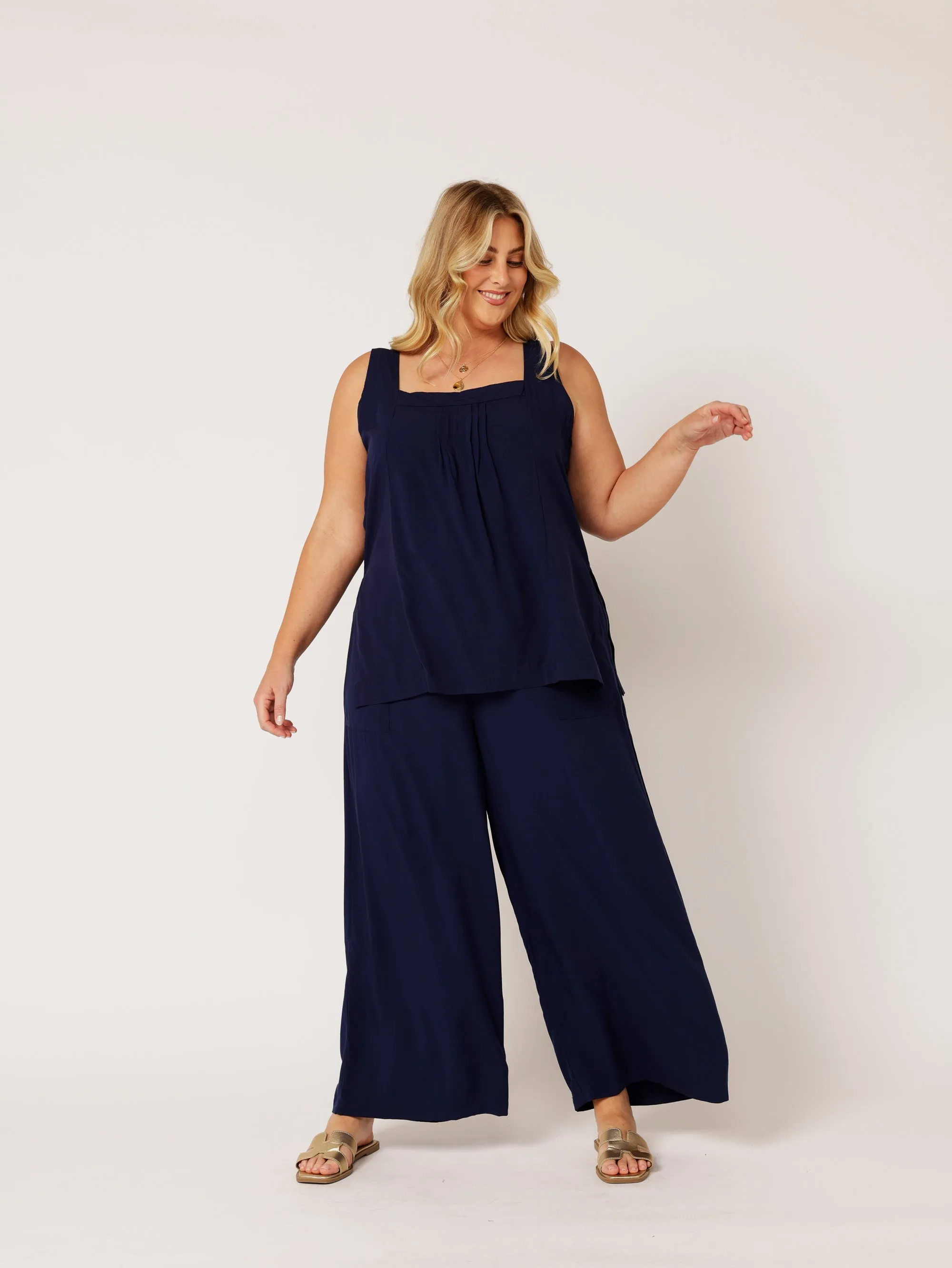Lotus Tank LONG | Navy
