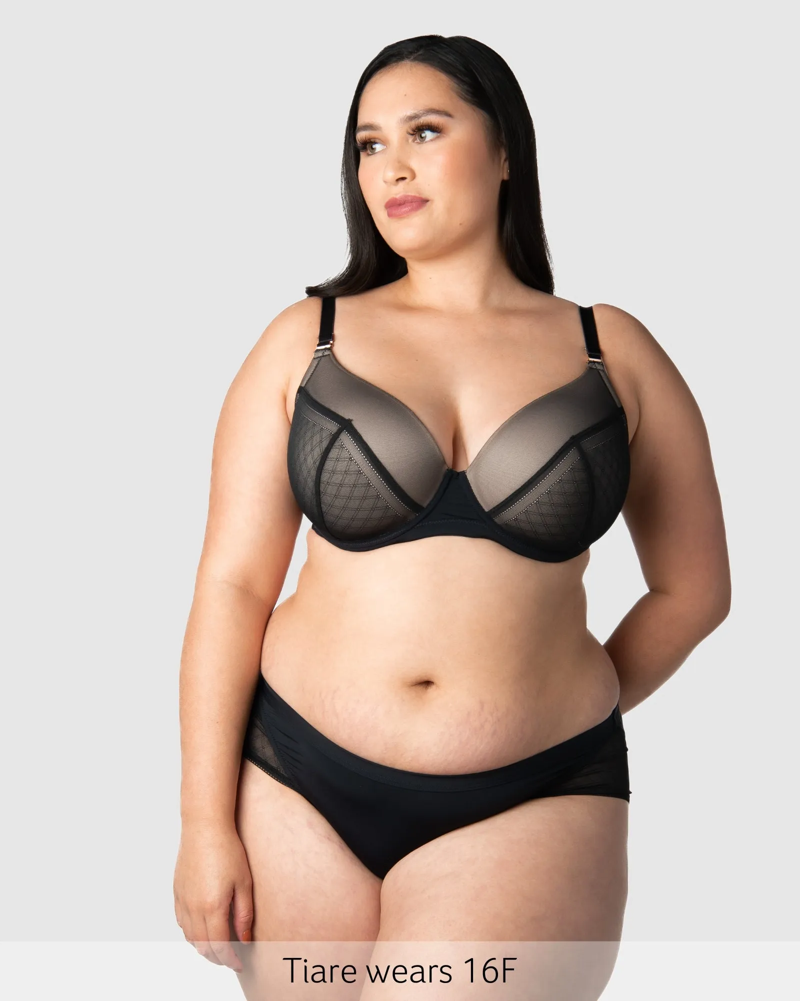 LUNAR ECLIPSE PLUNGE CONTOUR BLACK NURSING BRA - FLEXI UNDERWIRE