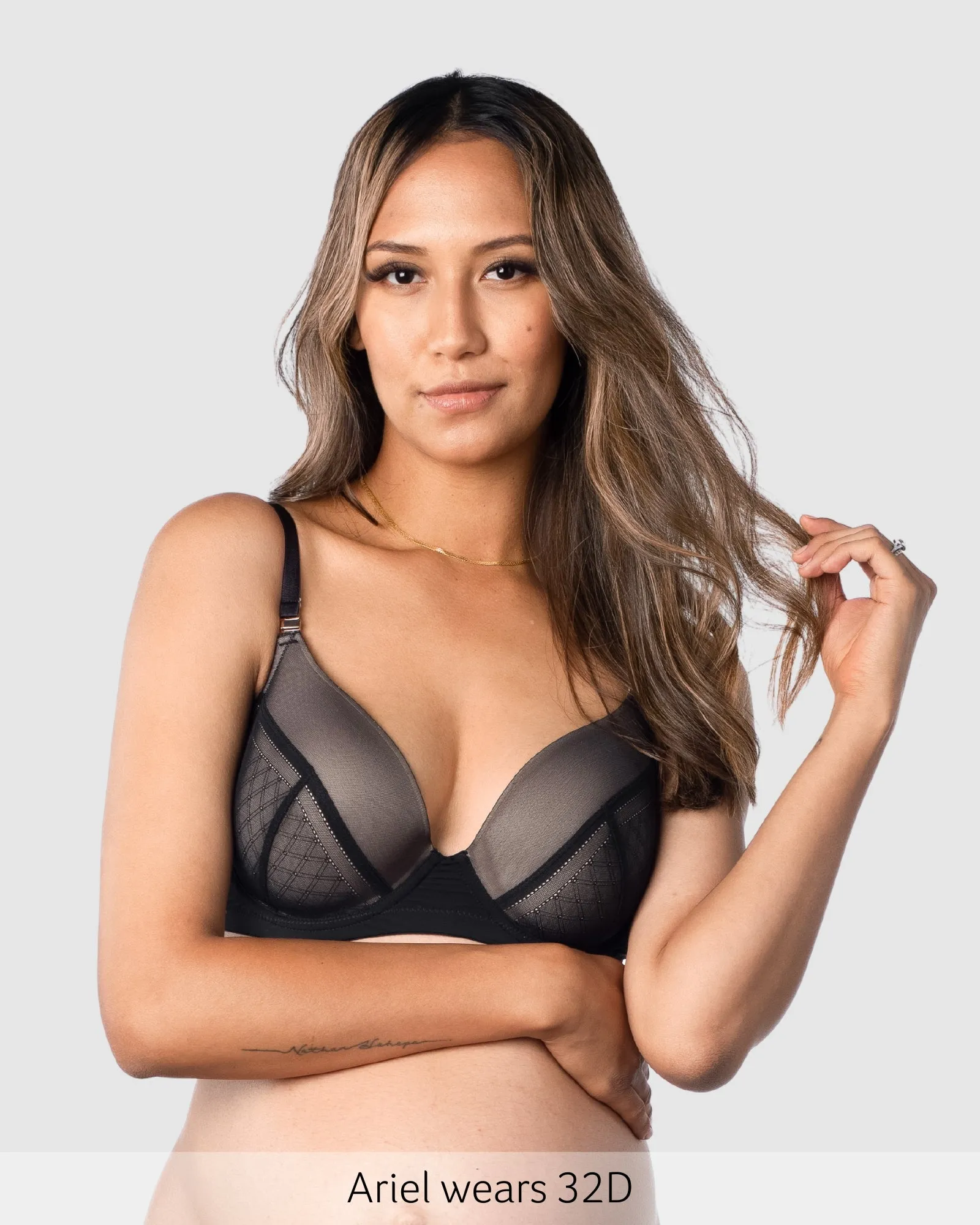 LUNAR ECLIPSE PLUNGE CONTOUR BLACK NURSING BRA - FLEXI UNDERWIRE