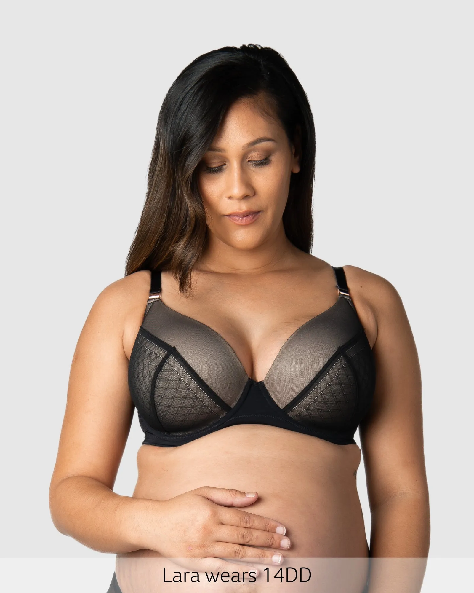 LUNAR ECLIPSE PLUNGE CONTOUR BLACK NURSING BRA - FLEXI UNDERWIRE