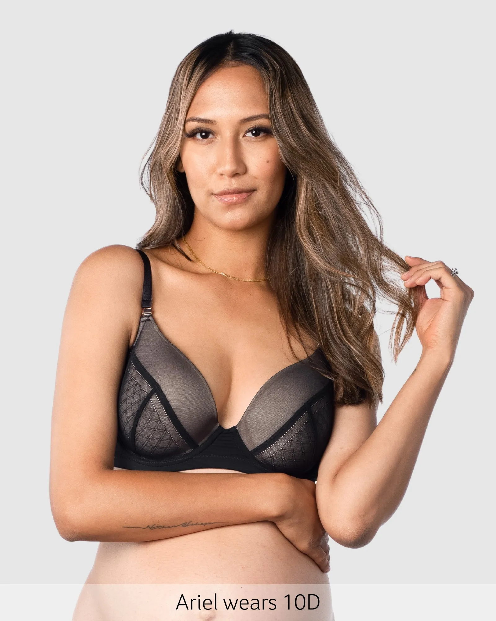 LUNAR ECLIPSE PLUNGE CONTOUR BLACK NURSING BRA - FLEXI UNDERWIRE