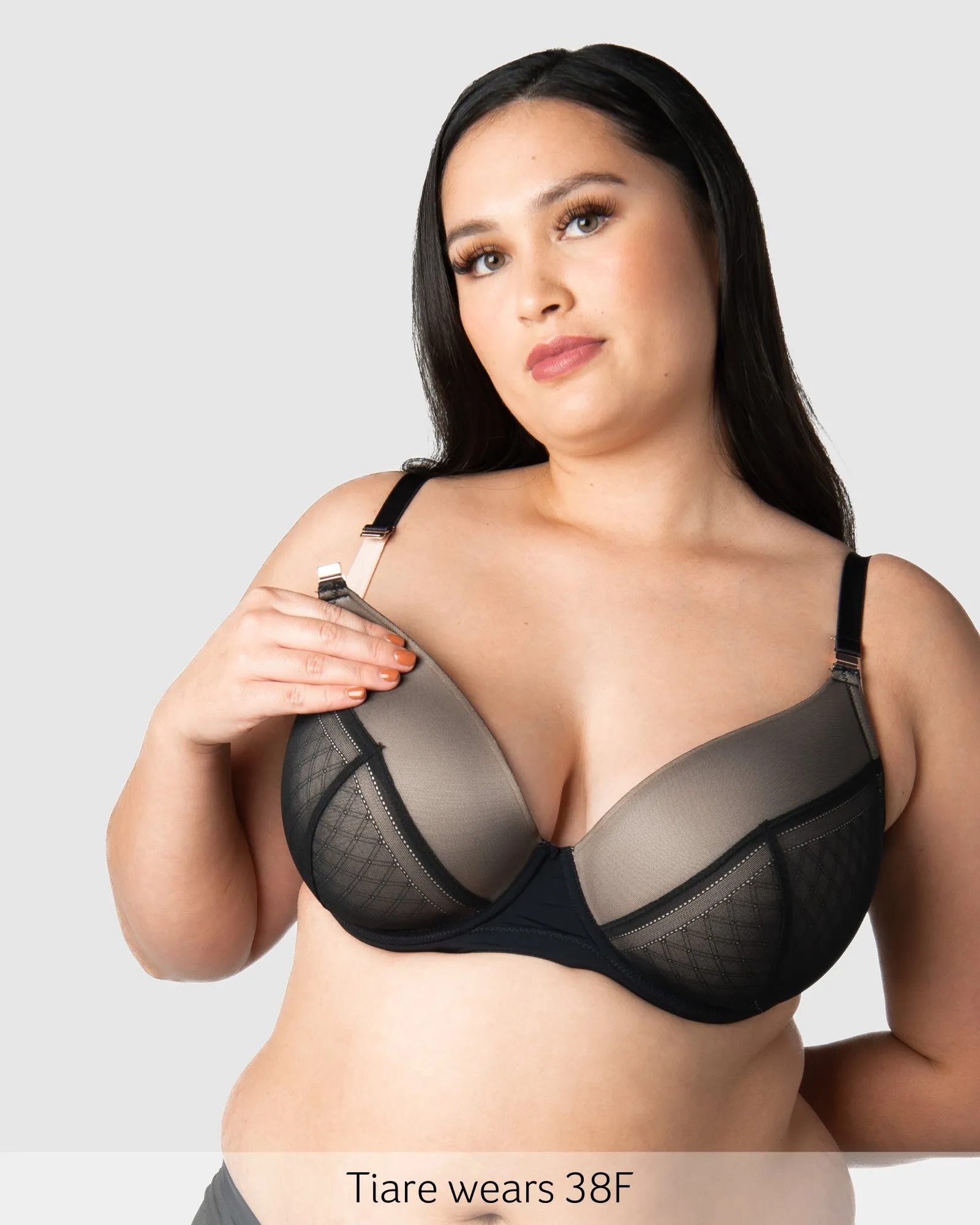 LUNAR ECLIPSE PLUNGE CONTOUR BLACK NURSING BRA - FLEXI UNDERWIRE