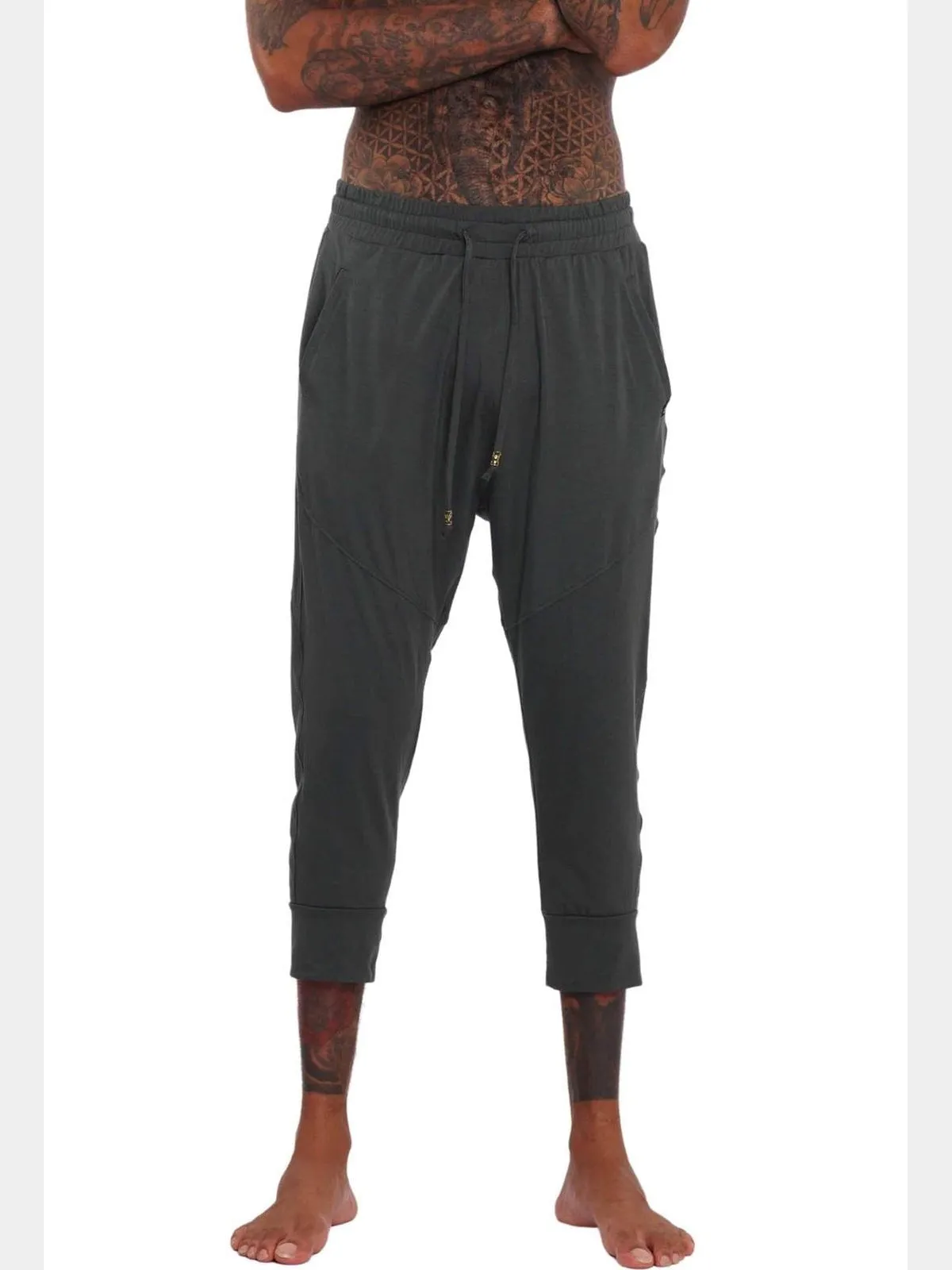 Madrid Mens Grey Jogger Shorts