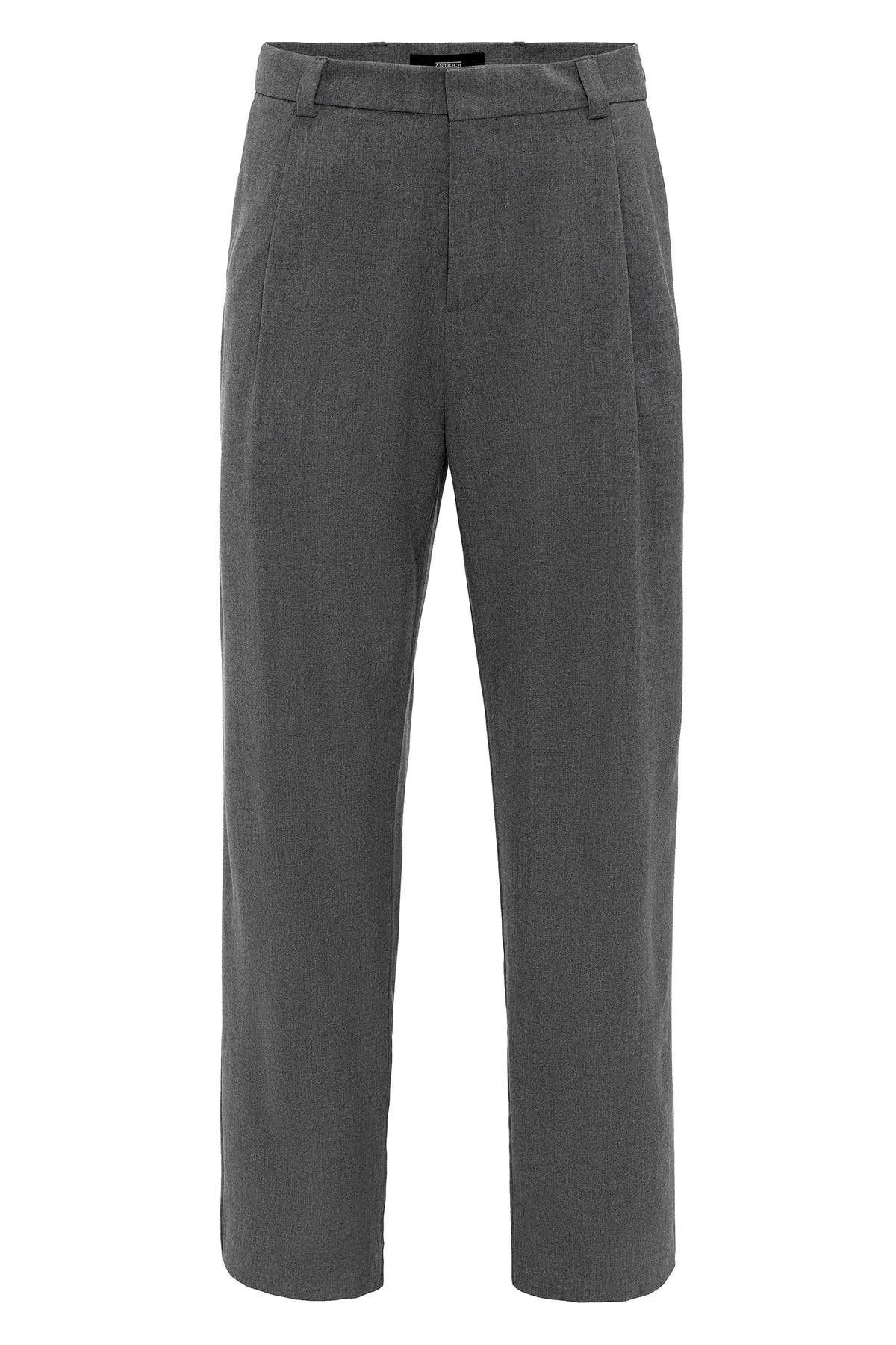 Men's Grey High-Waisted Baggy  Pants - Wessi