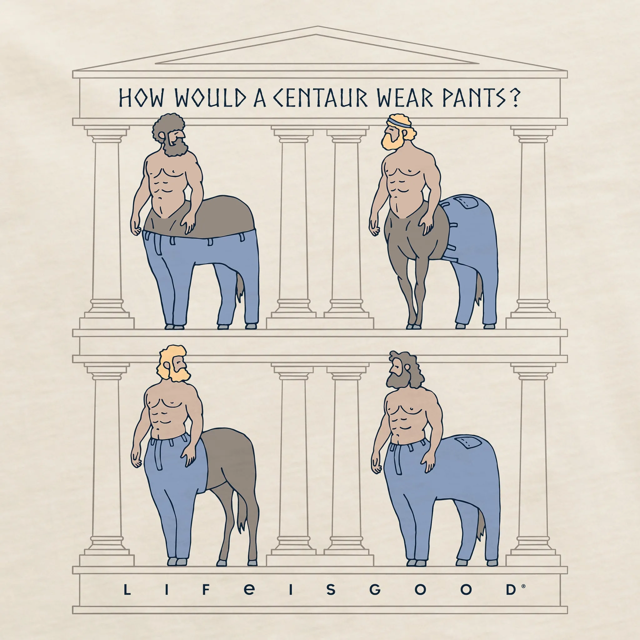 Men's How Would a Centaur Wear Pants? Short Sleeve Crusher Tee
