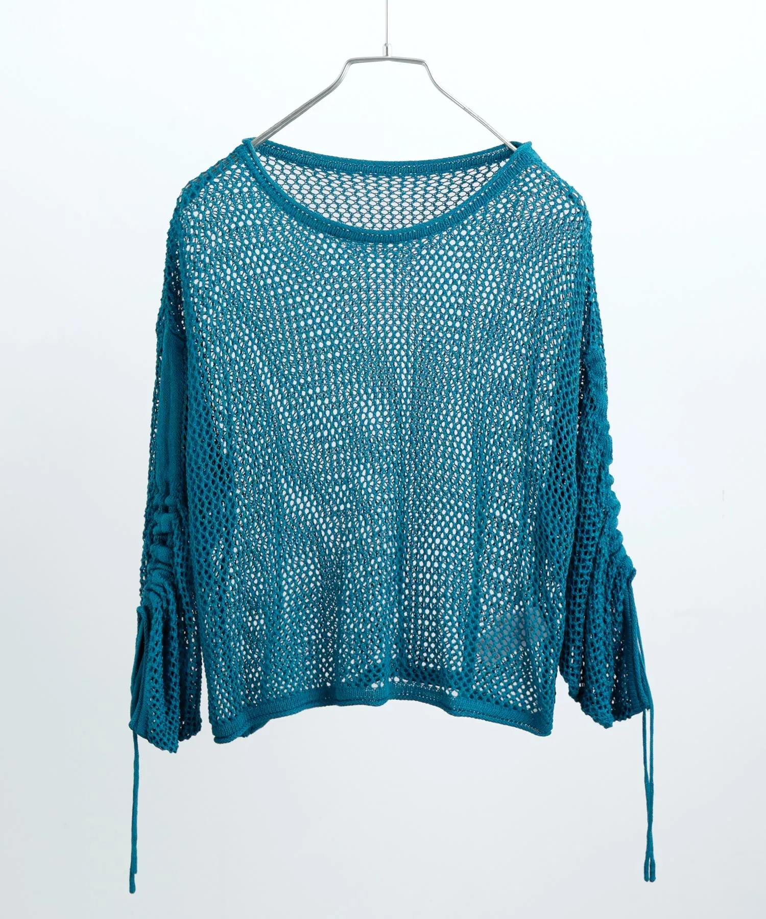 Mesh Shirring Sleeve Tops