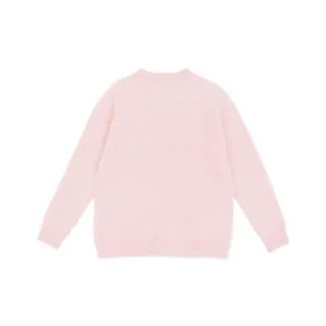 MILLEDEUX~ Cashmere crew neck pointelle sweater(sizes 4-8y)