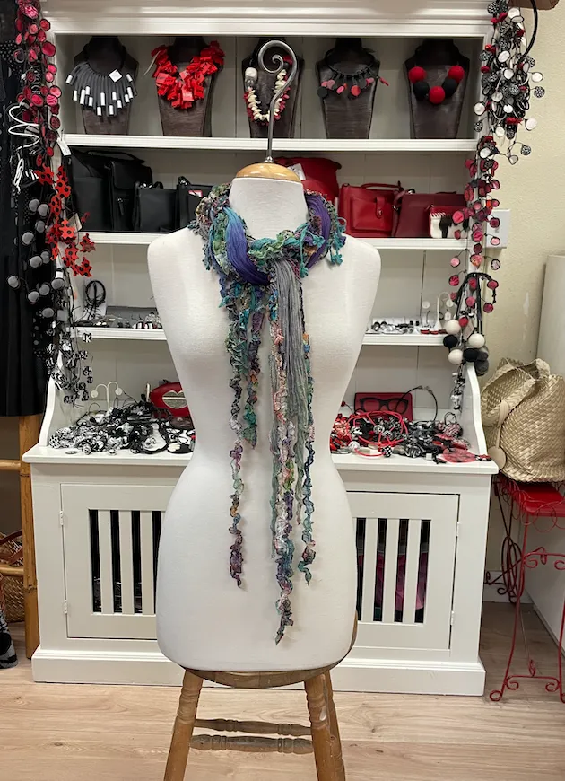 Monkey Mango Fringe Scarf - PRINT 15