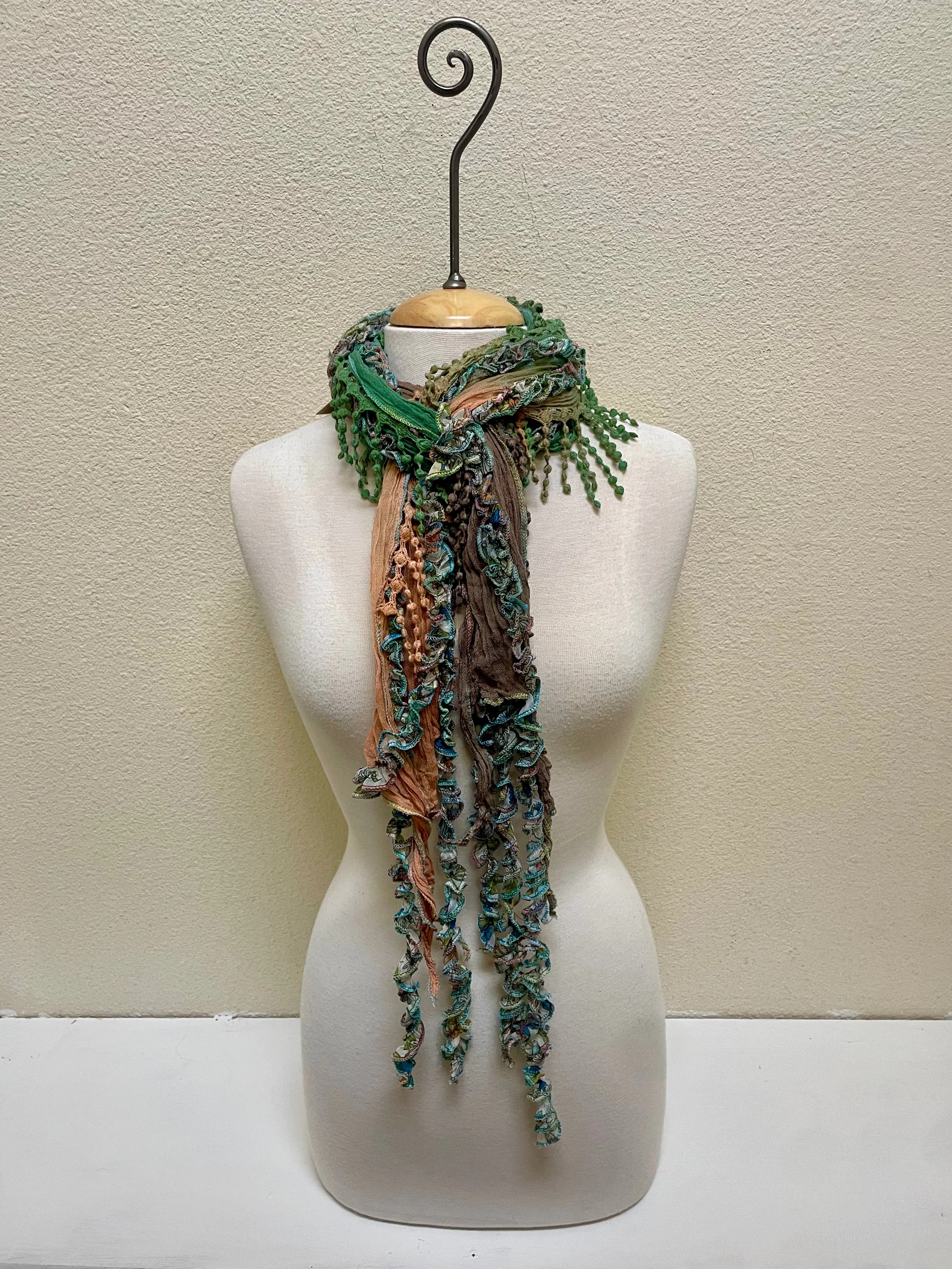 Monkey Mango Fringe Scarf - PRINT 23