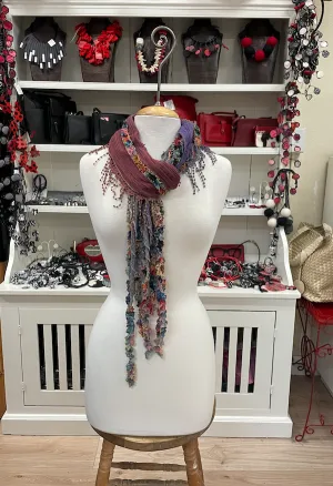 Monkey Mango Fringe Scarf - PRINT 8