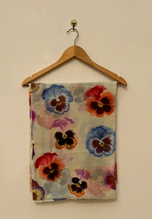 Moonlit Meadows Silk Wool Stole