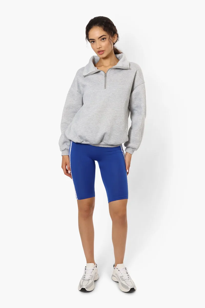 New Look Side Stripe Biker Shorts - Blue