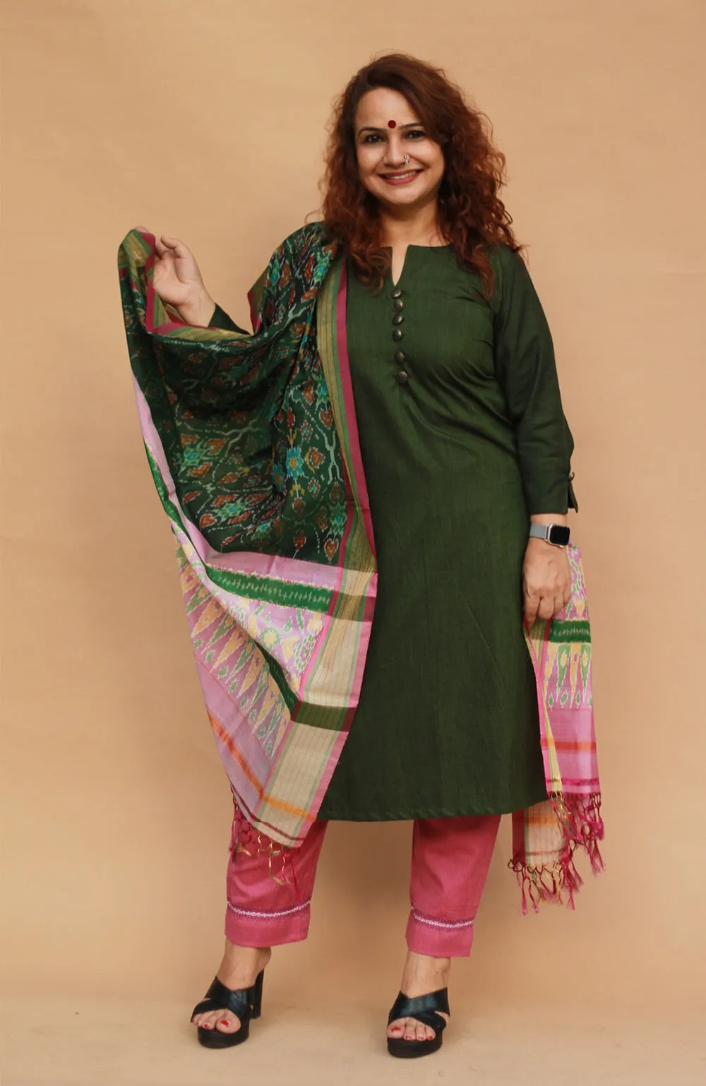 Nitya | Long Kurta | Green