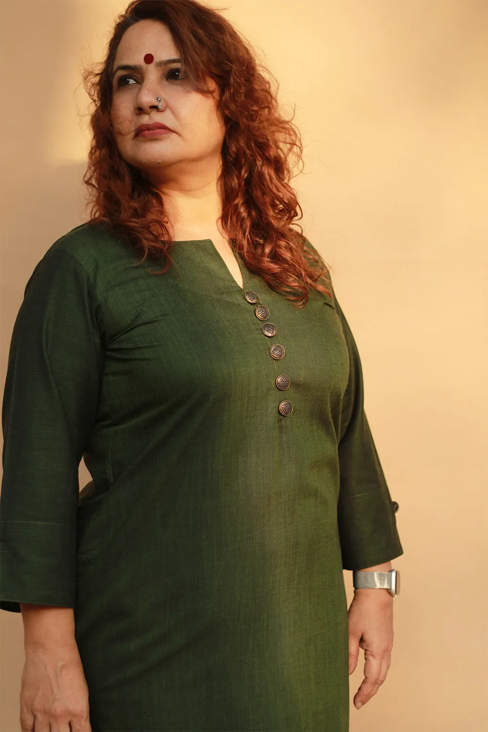 Nitya | Long Kurta | Green