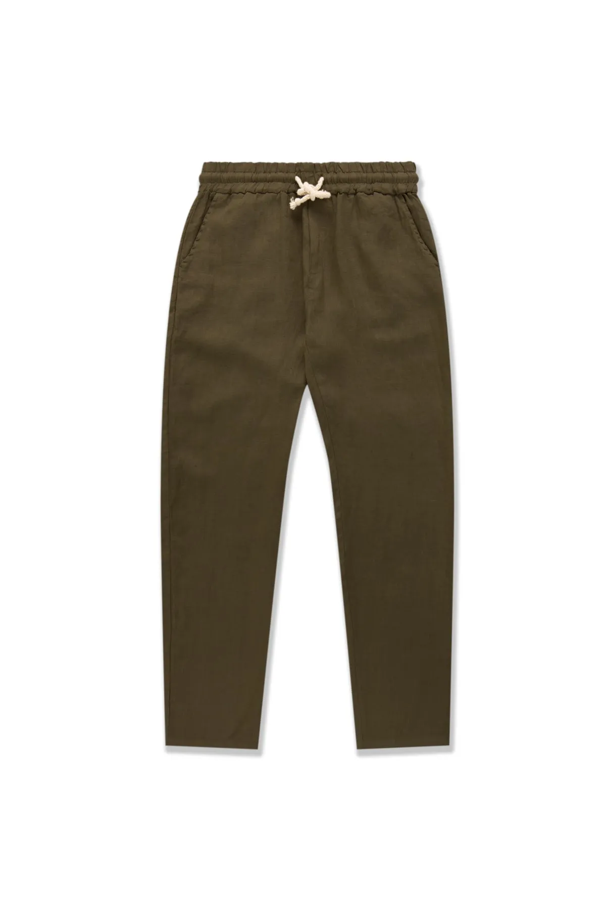 Oil Green Premium Linen Pants