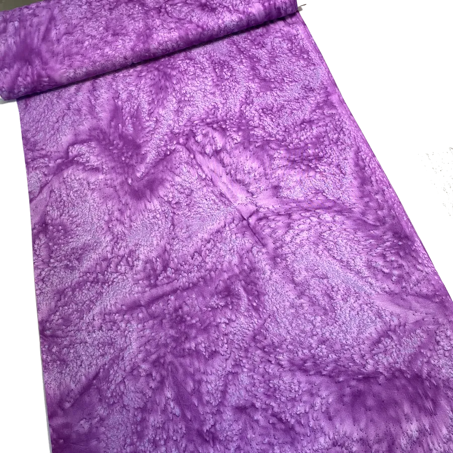 Orchid Purple Artisan Salt Dye/Tie Dye Rayon Challis from India, By the Yard  #HB-275