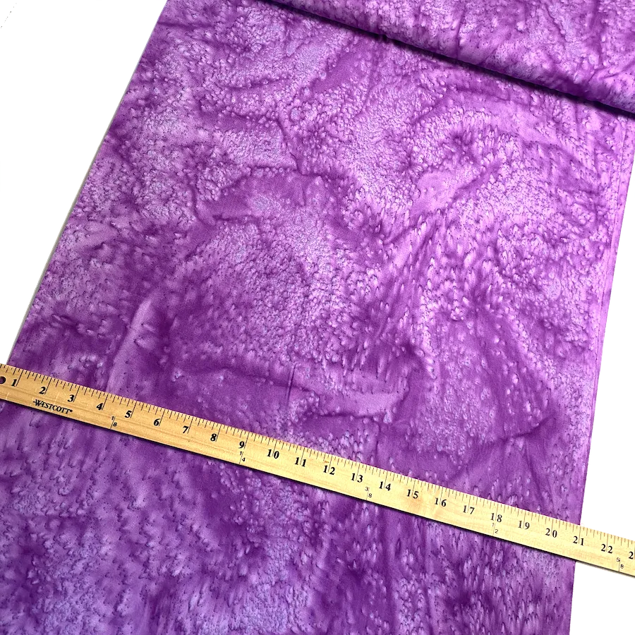 Orchid Purple Artisan Salt Dye/Tie Dye Rayon Challis from India, By the Yard  #HB-275
