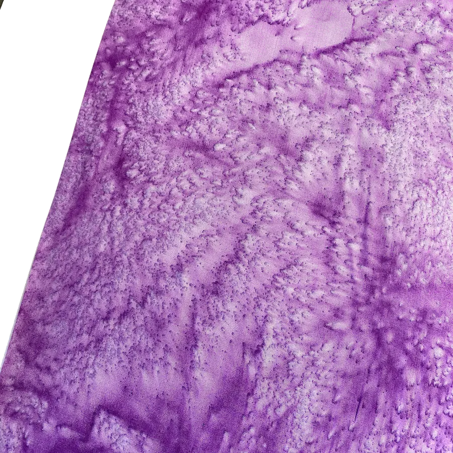 Orchid Purple Artisan Salt Dye/Tie Dye Rayon Challis from India, By the Yard  #HB-275
