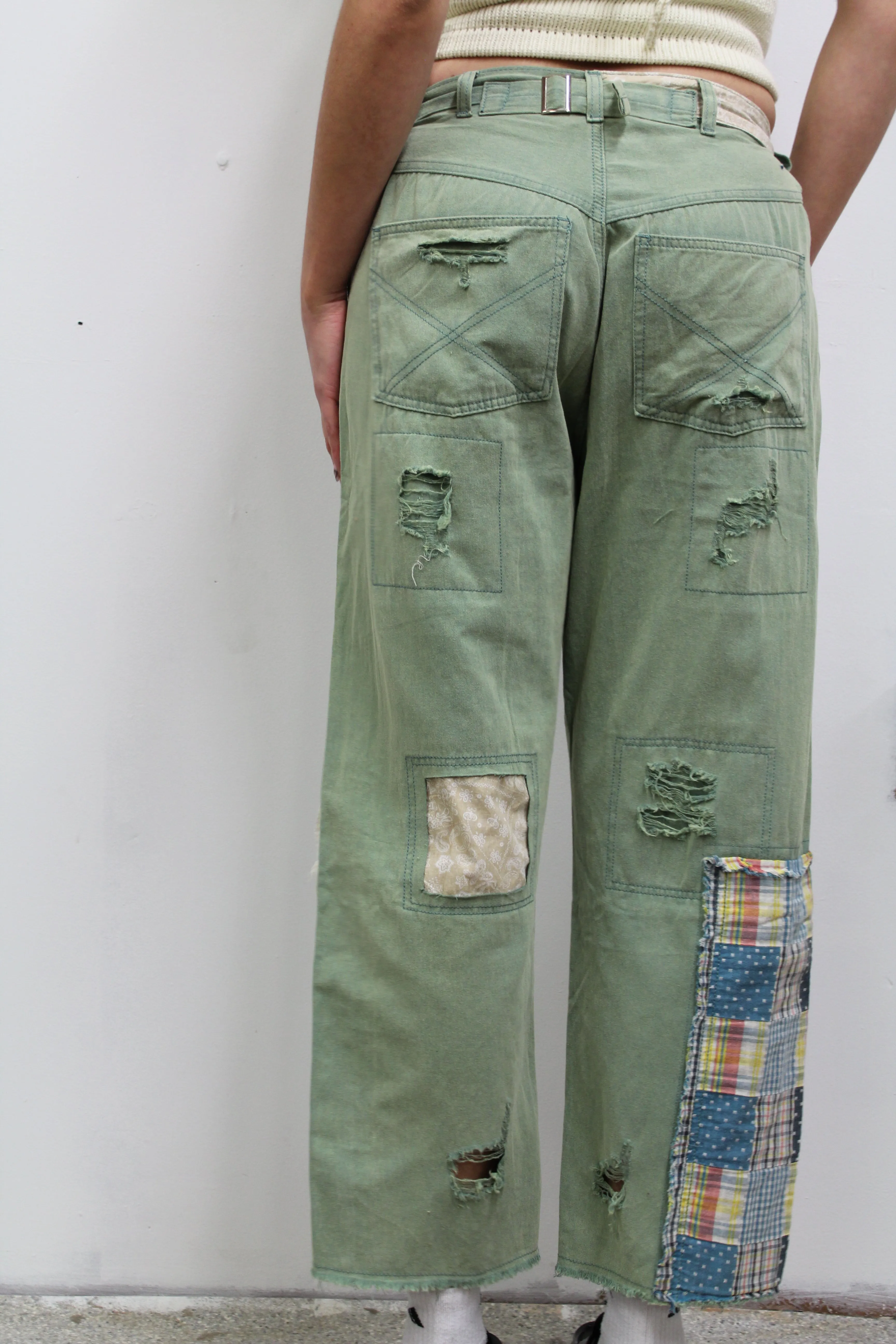 Patchwork Military Trousers
