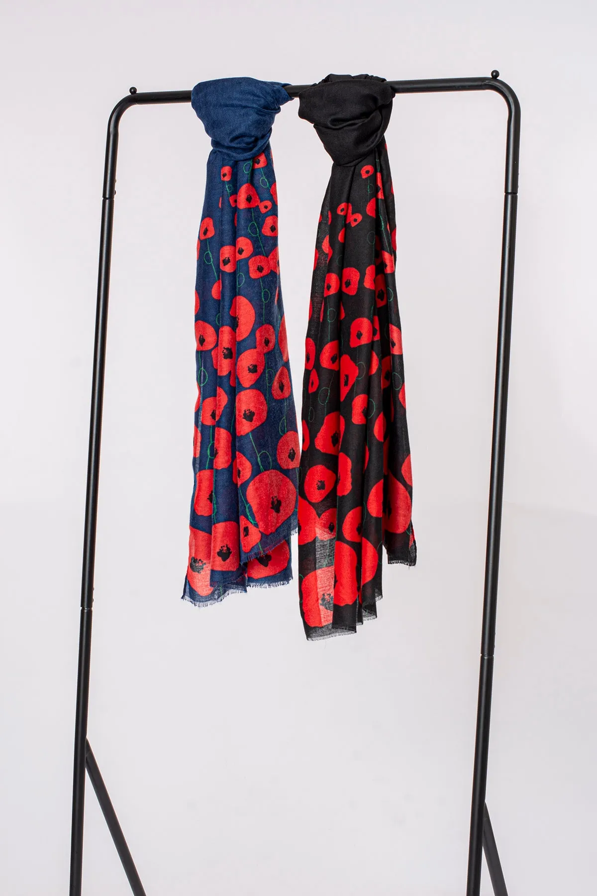 Poppy Border Scarf