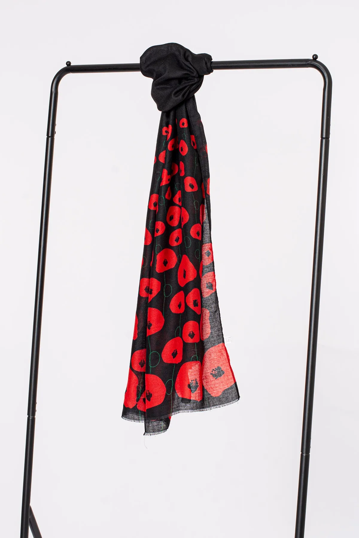 Poppy Border Scarf