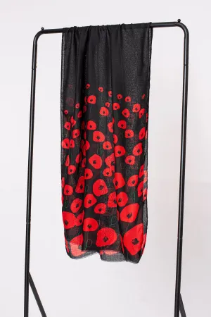 Poppy Border Scarf