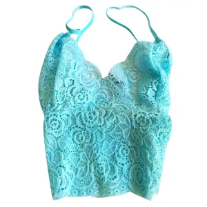 Queen of the Foxes Lace Bralette Turquoise Blue
