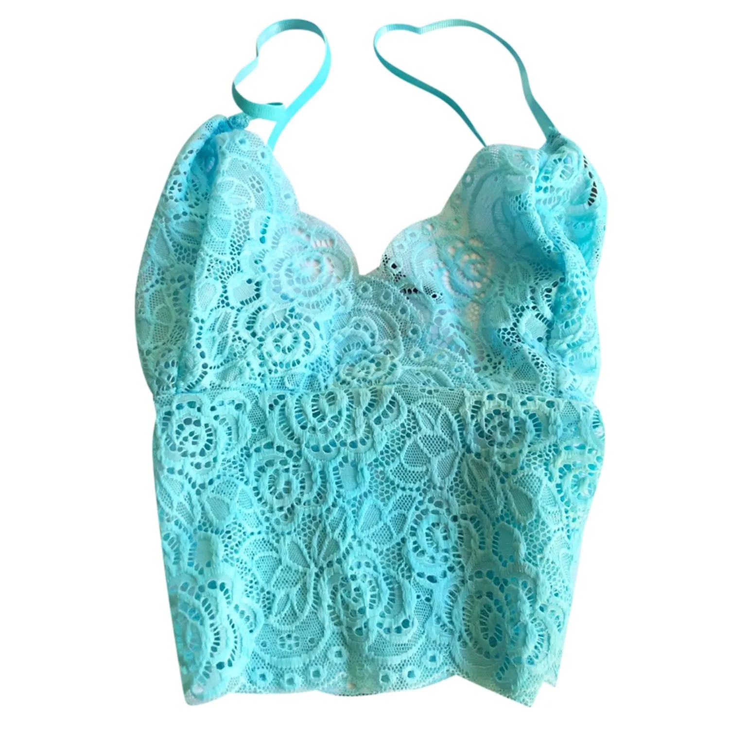 Queen of the Foxes Lace Bralette Turquoise Blue