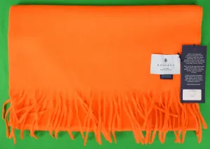 "Begg & Co Scottish Cashmere Arran Oversized Hermes Orange Scarf" (NWT) (SOLD)