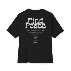 "Find Peace" Unisex Oversized Boxy Tee