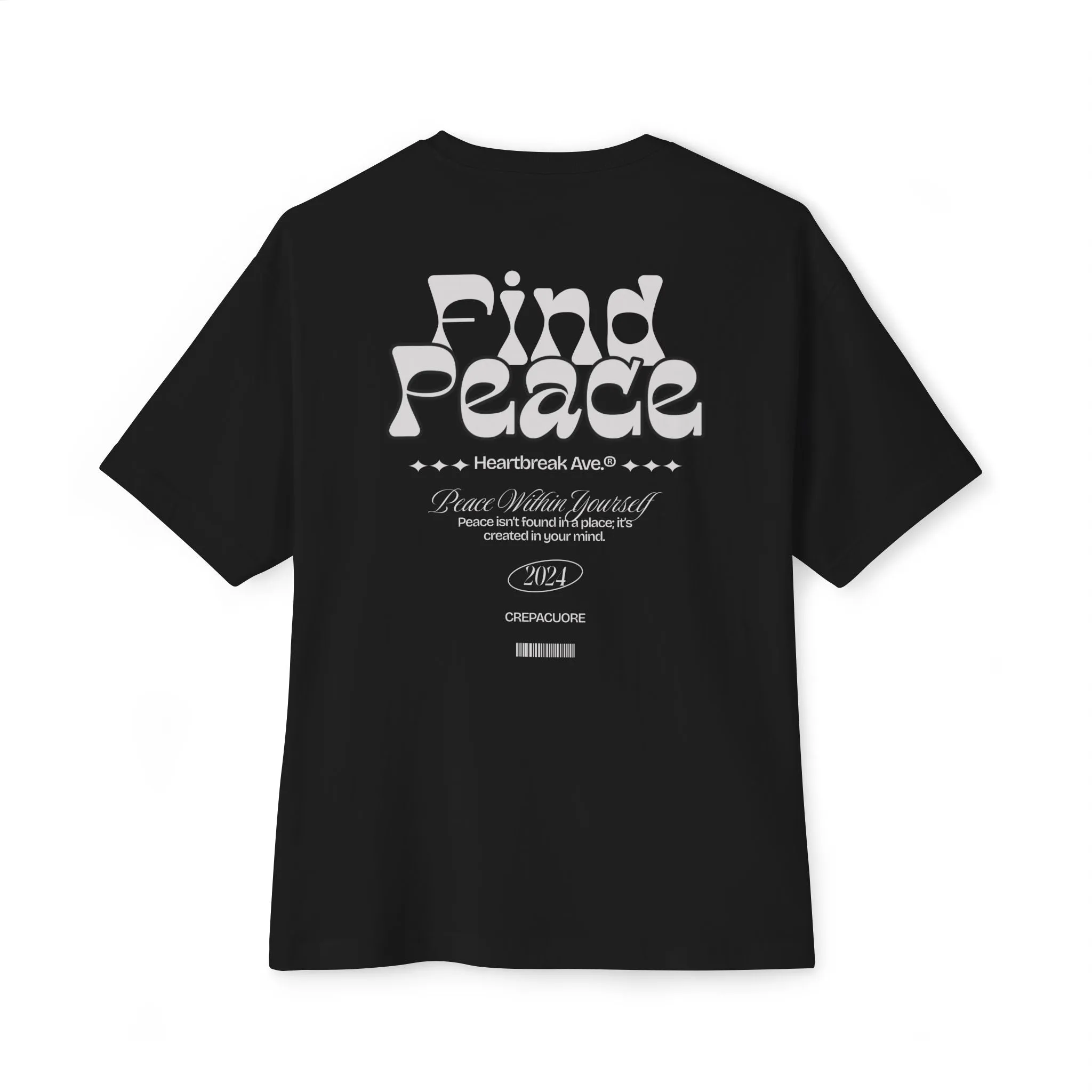"Find Peace" Unisex Oversized Boxy Tee