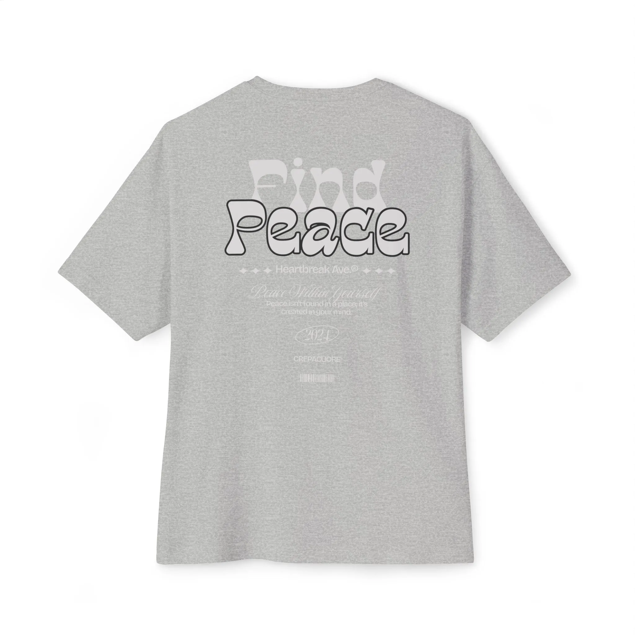 "Find Peace" Unisex Oversized Boxy Tee