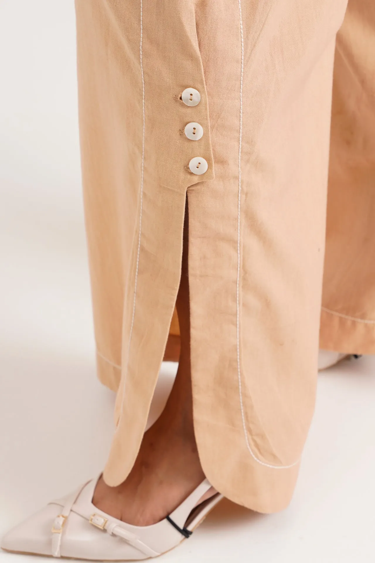 Roxy & Vince - Checkered Shirt   Latte Button-up Pants