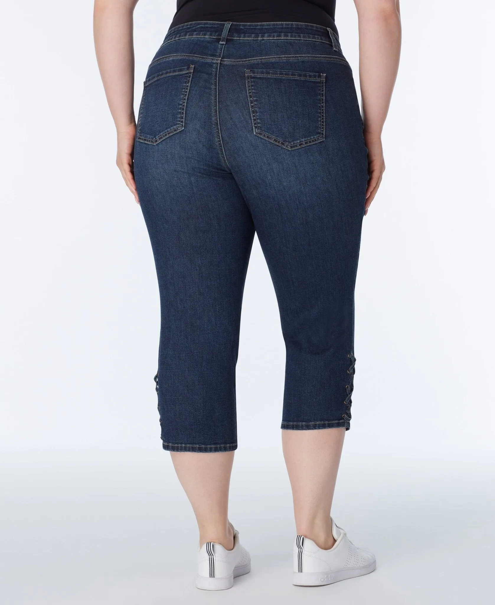 Signature Capri With Side Slit And Lace - Plus