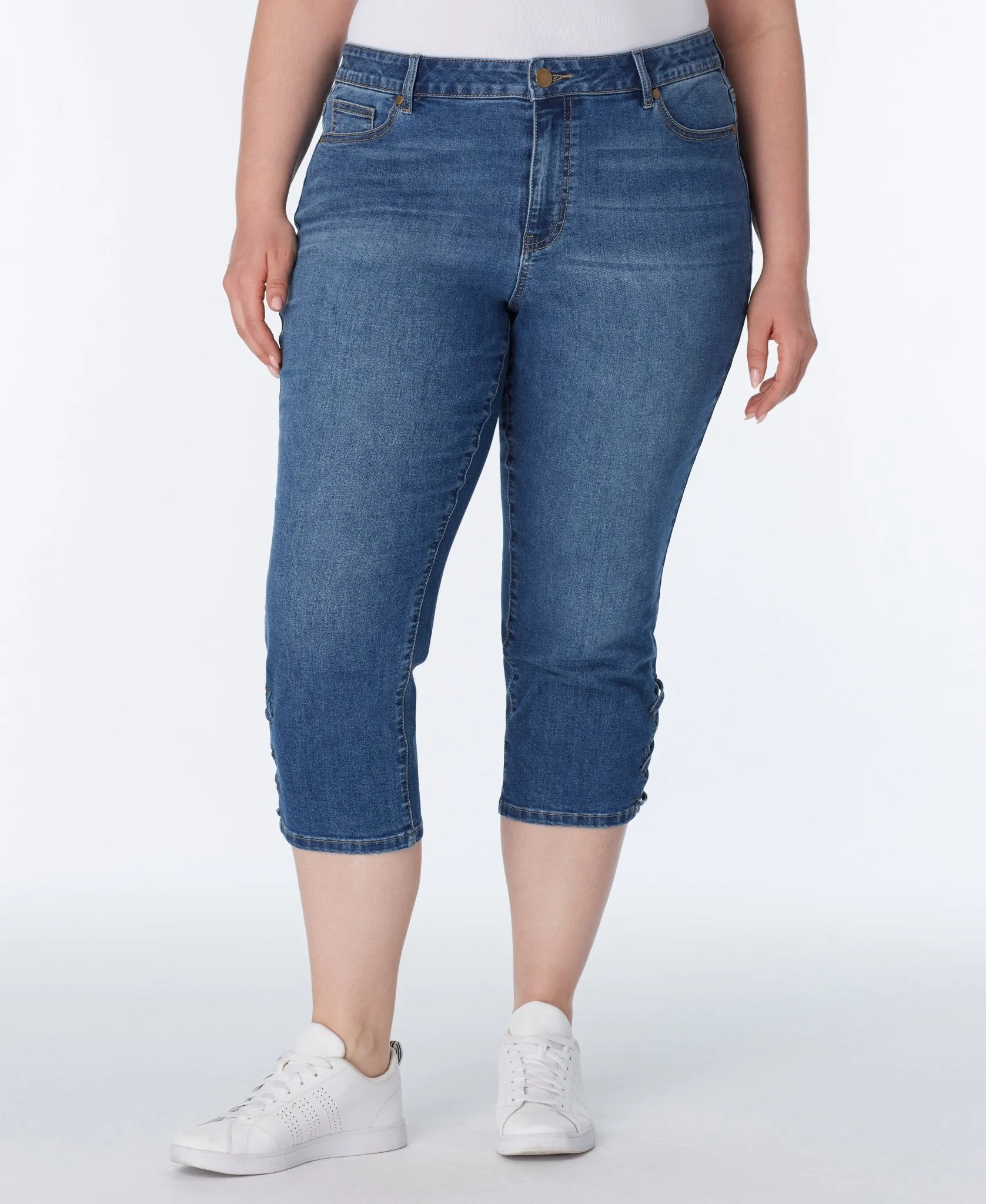 Signature Capri With Side Slit And Lace - Plus