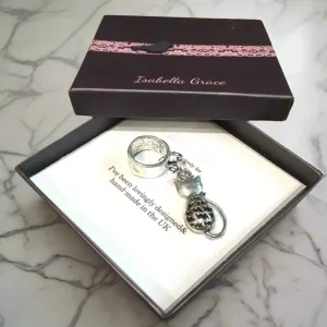 Silver Cat Jewellery Scarf Accessory
