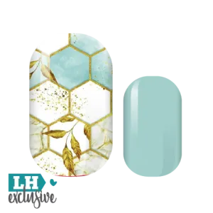 Sky Floral Hex Nail Wraps