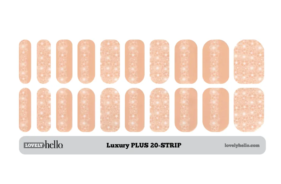 Soft Peachy Floral Nail Wraps