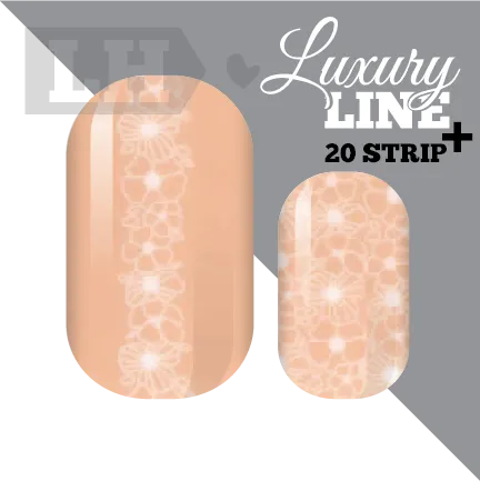 Soft Peachy Floral Nail Wraps