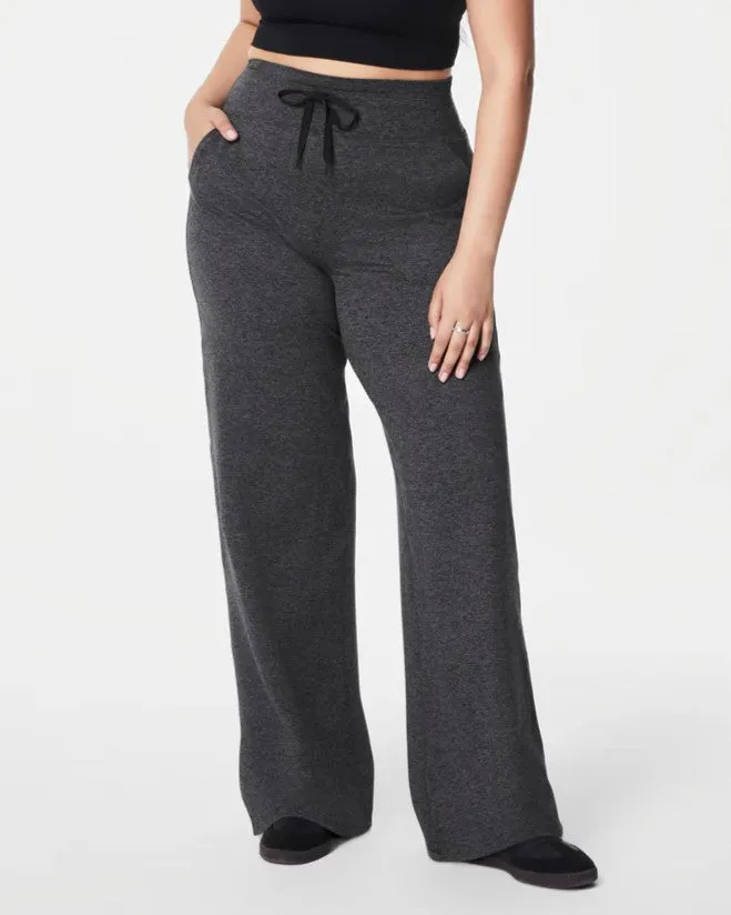 Spanx Brushed AirEssentials Straight Leg Pants - Dark Grey Heather - FINAL SALE