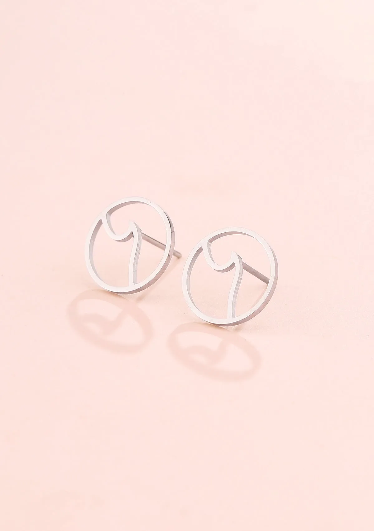 Waves Stud Earrings Silver