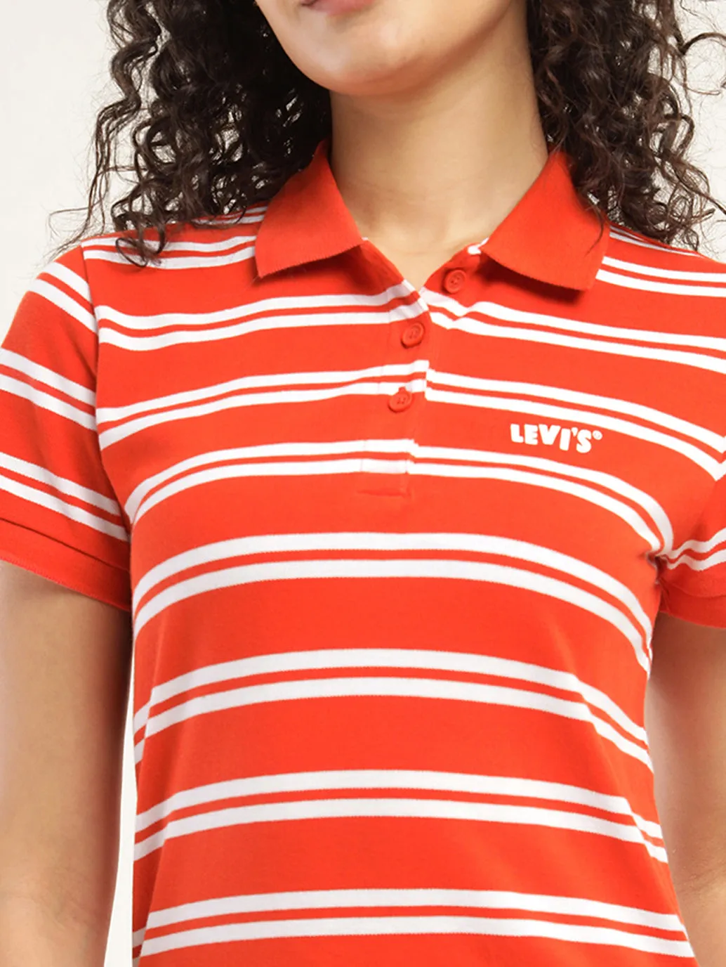 Women's Striped Polo T-Shirt