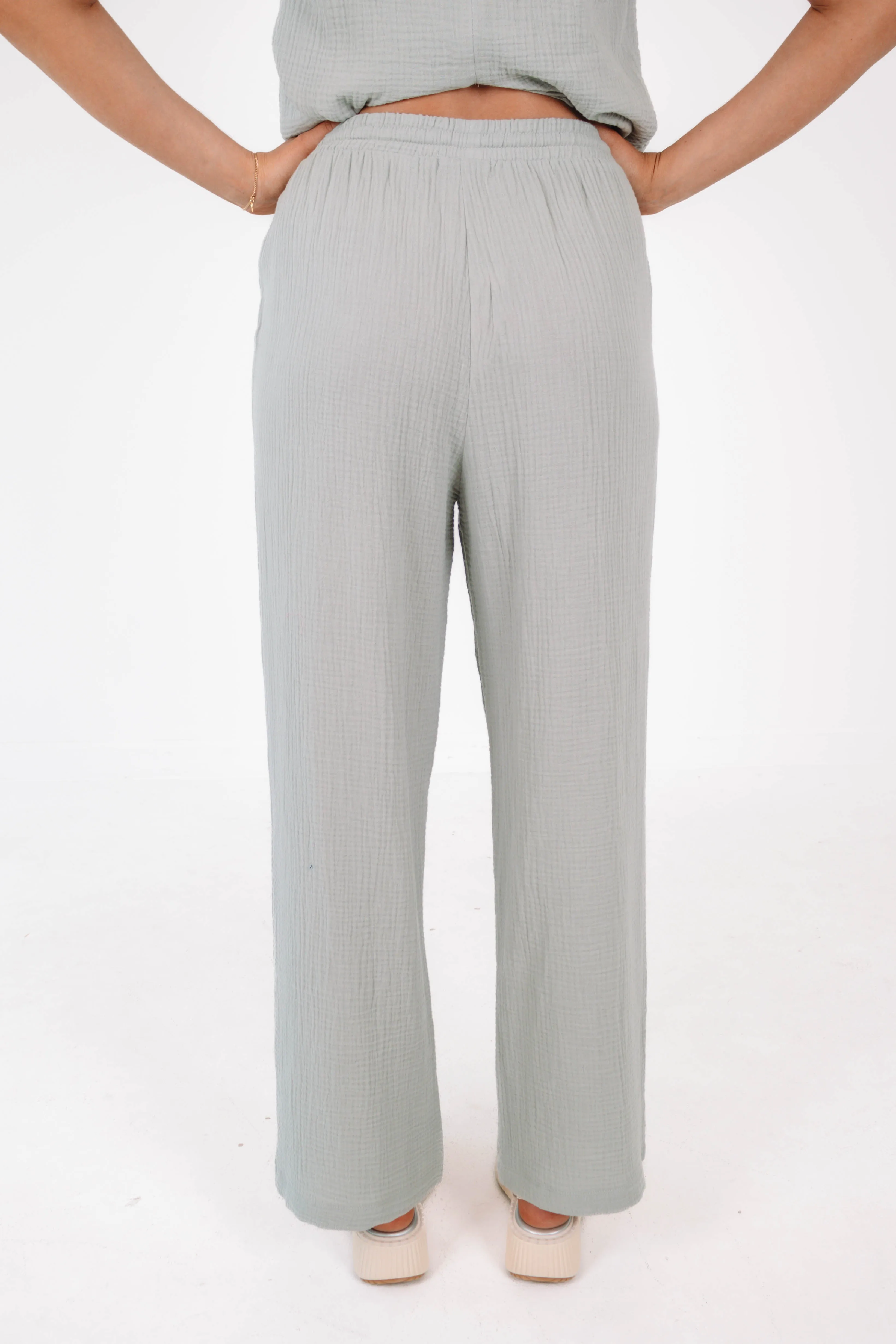 Z Supply Bondi Gauze Pant - Pale Jade